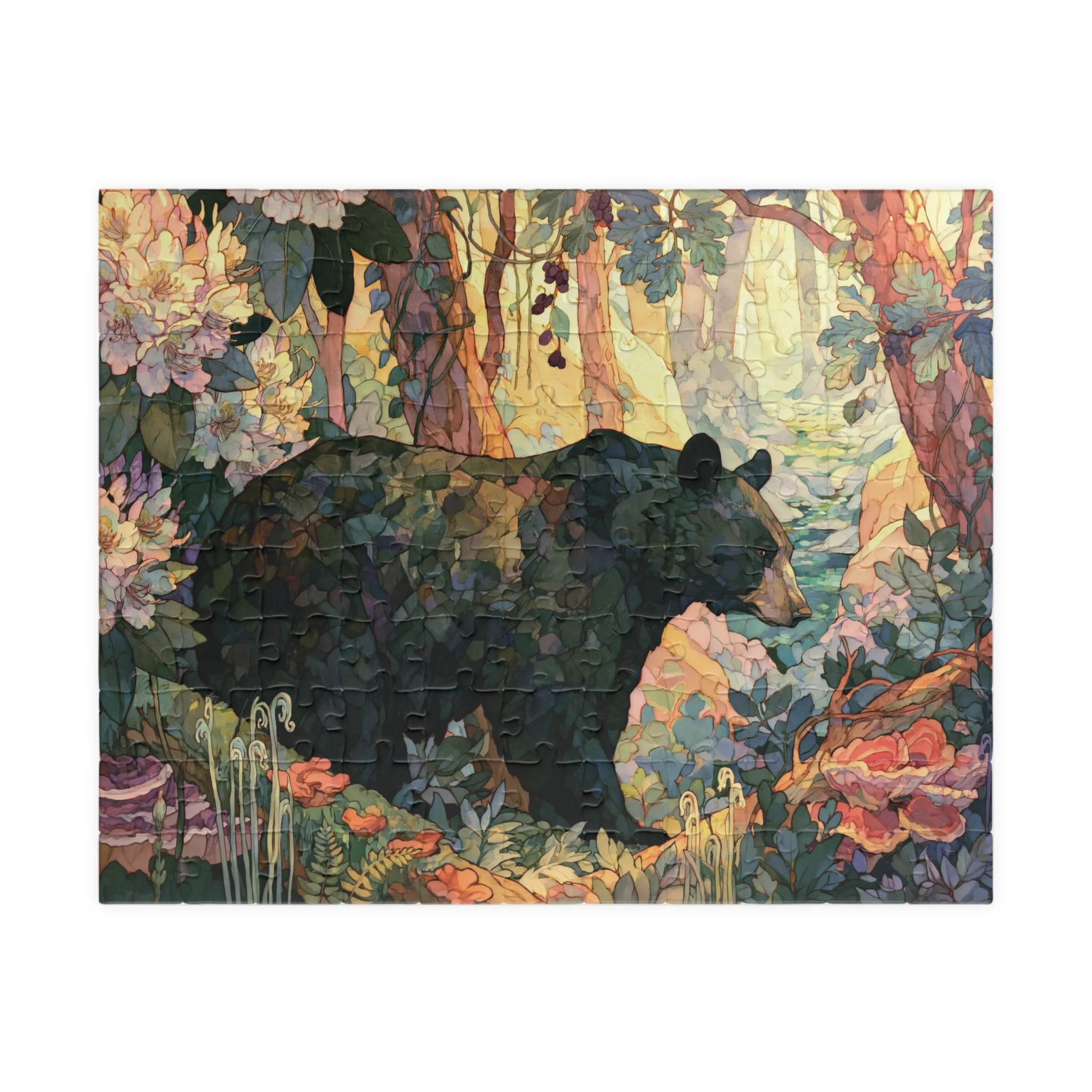 Black Bear Forest — Appalachian Black Bear Jigsaw Puzzle