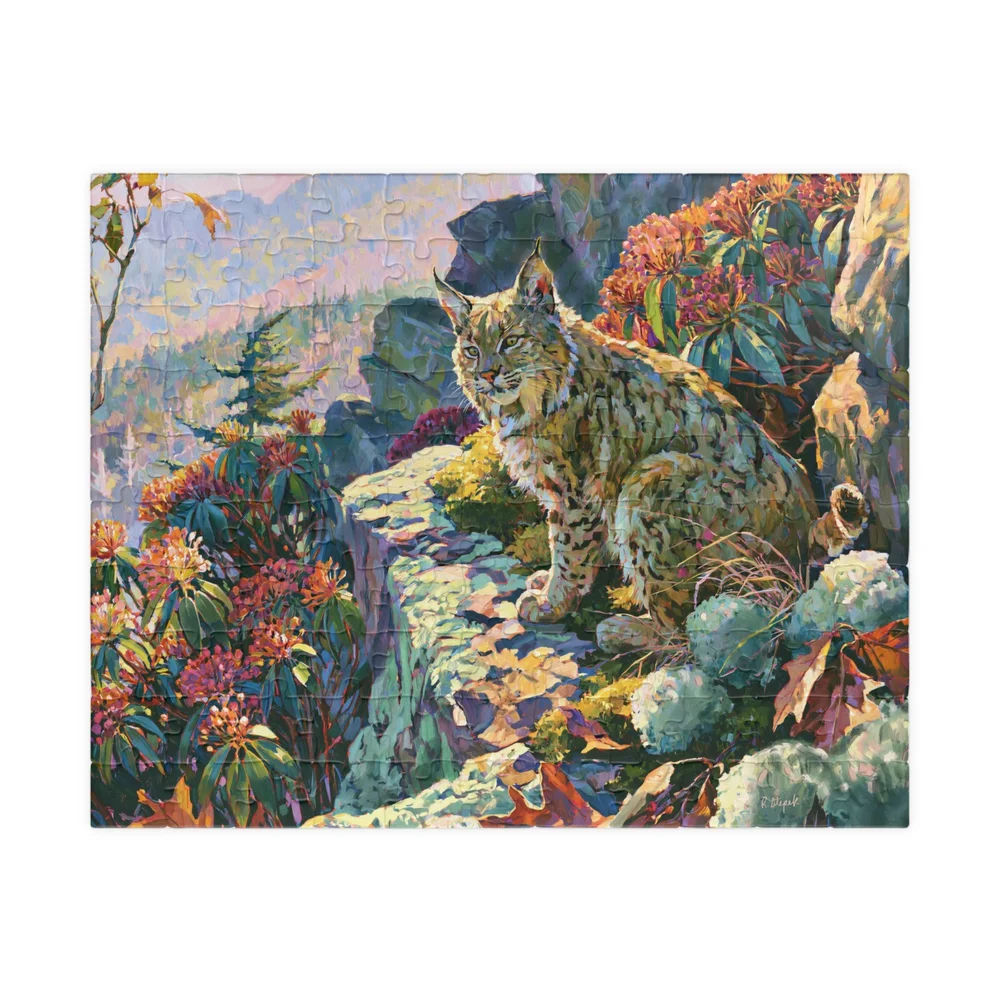 Complete Wildcat Above the Gorge horizontal jigsaw puzzle shown against a clean white background