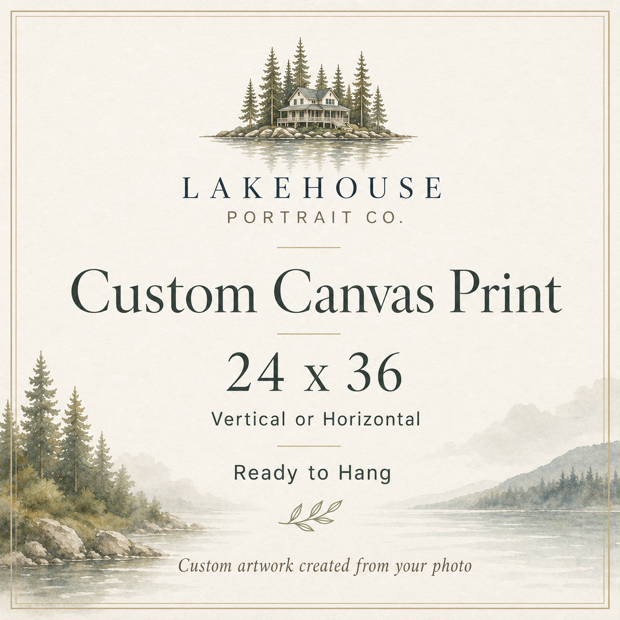 Custom canvas print artwork option