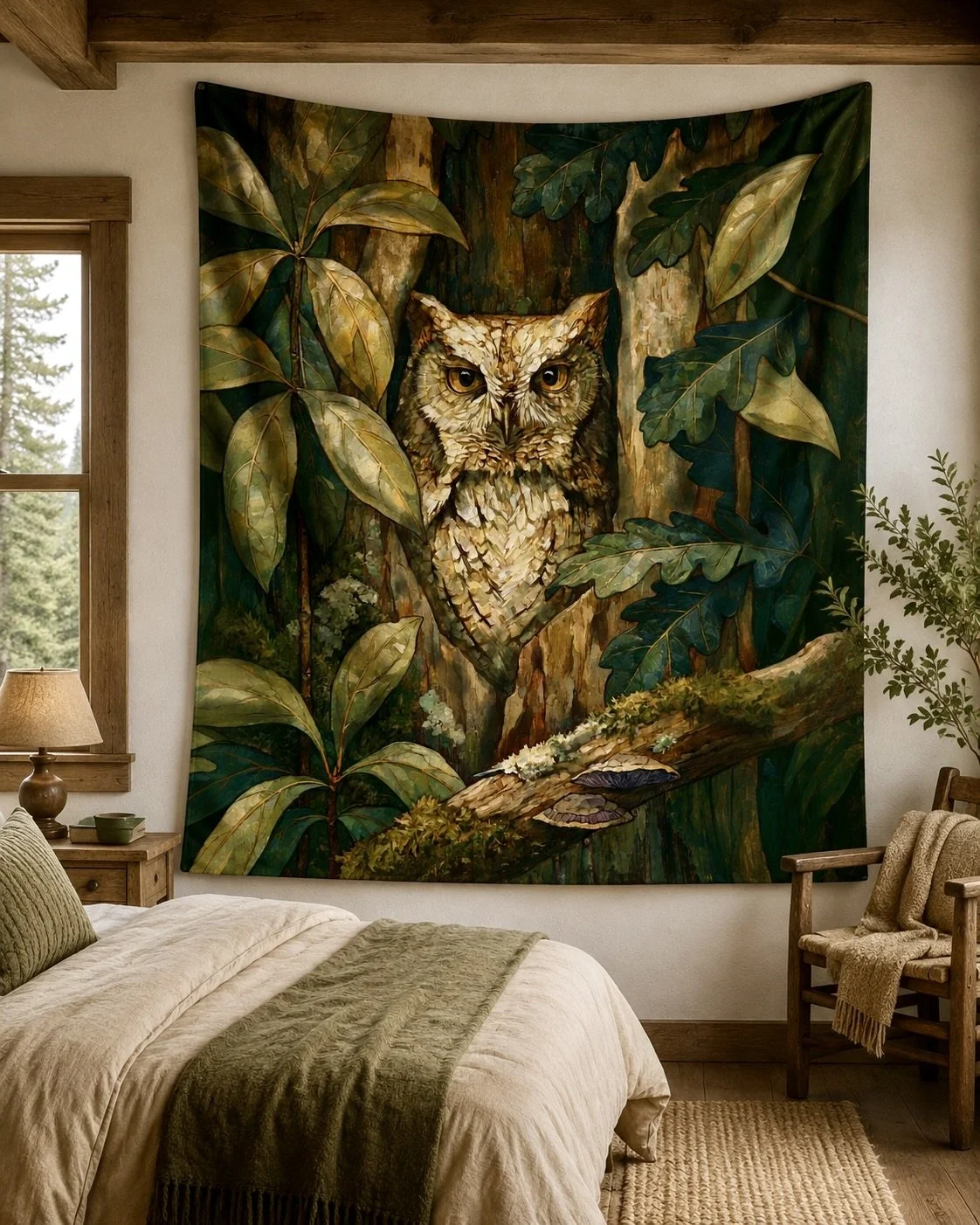screech owl mockup tapestry 68x80 bedroom.jpeg