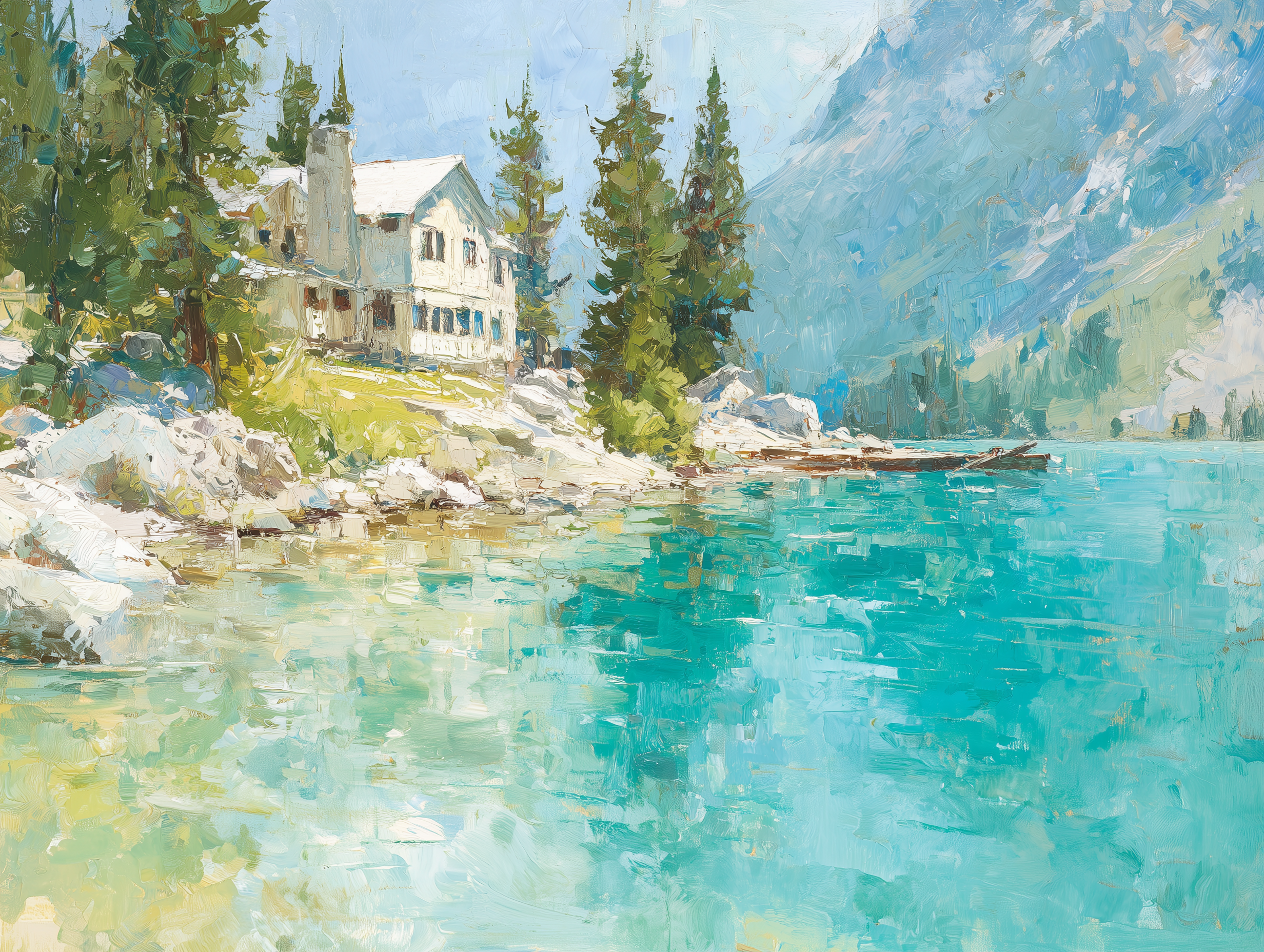 Wyoming Lake — Morning Clarity Along the Shore