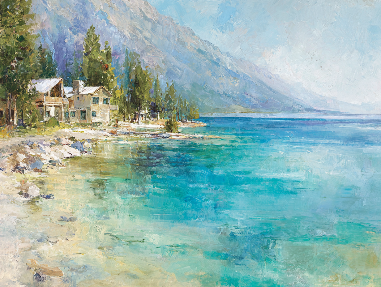 Wyoming Lake — Open Water and Distant Light