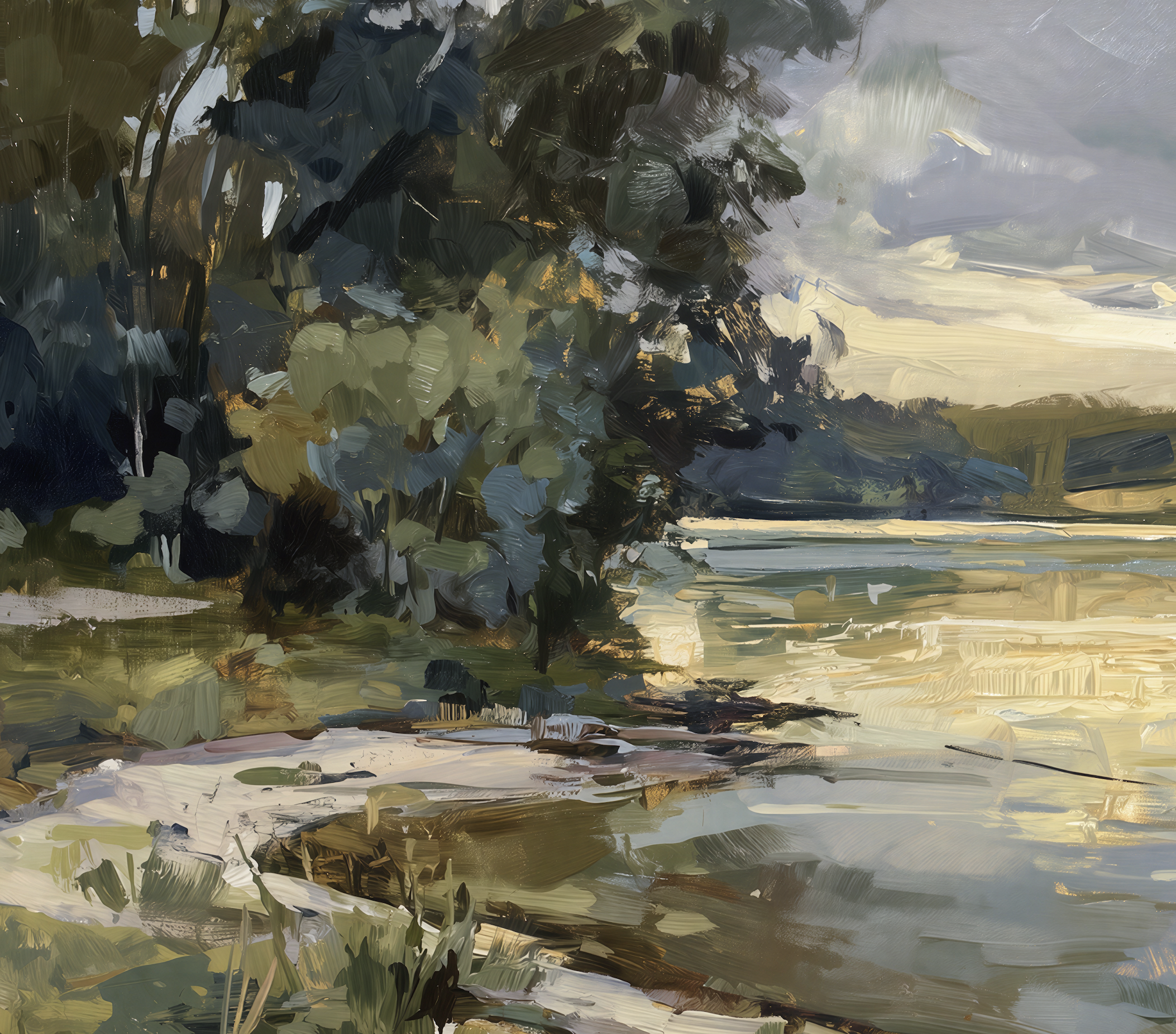 Olive Light Along the Bank — Reflected Light_detail1.png