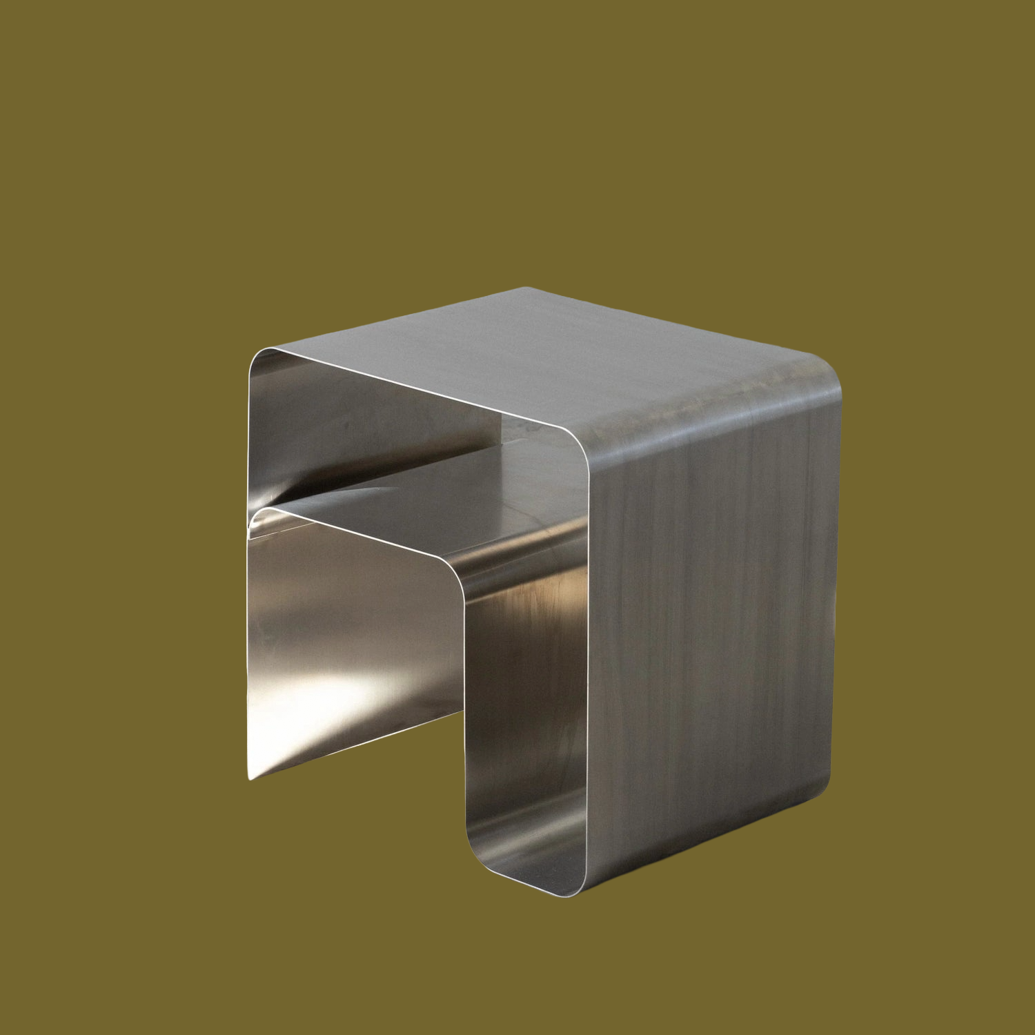 'Loma' Stainless Steel Side Table