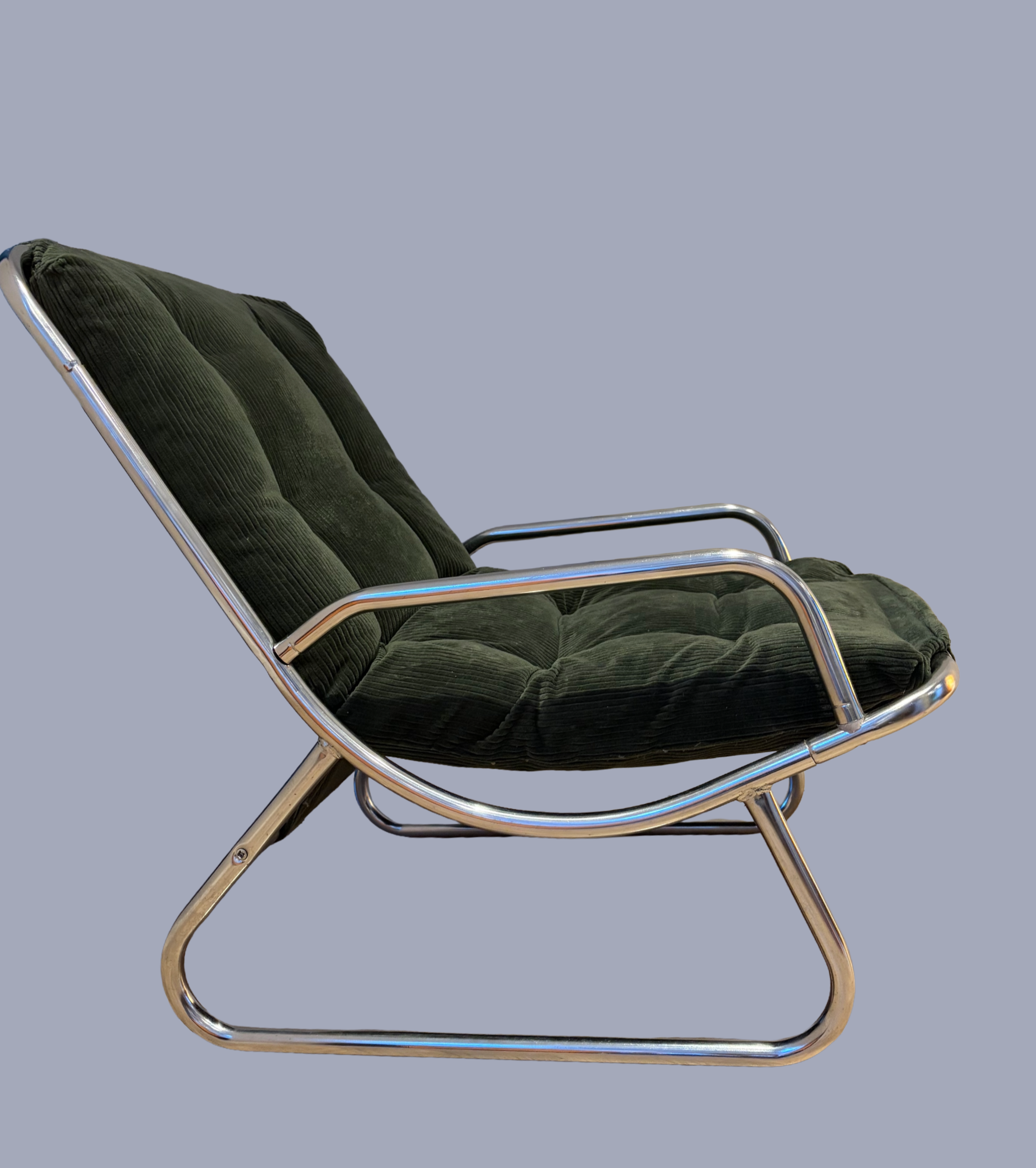 Peter Hoyte Green Corduroy Sling Chair