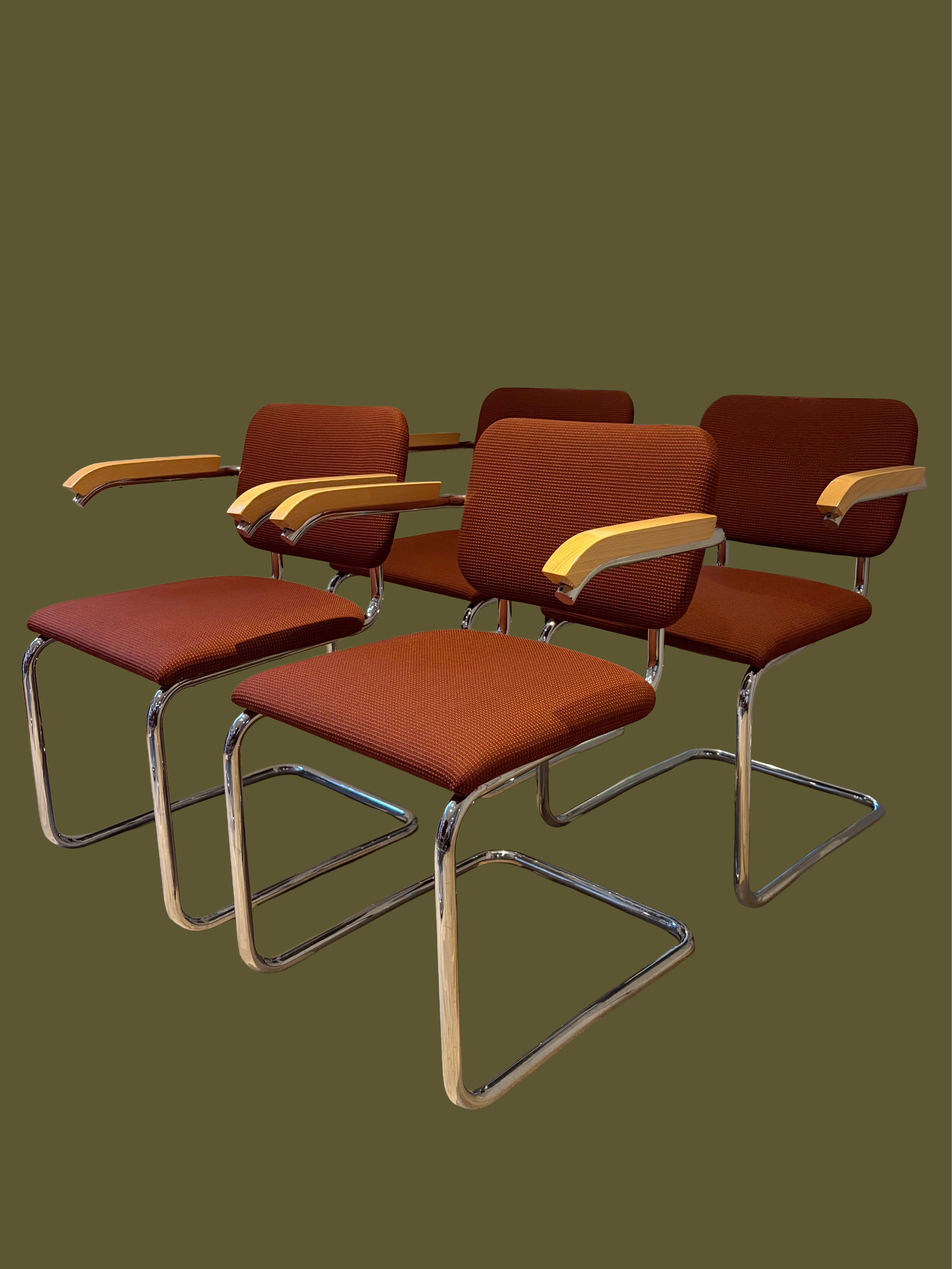 Set of Four Genuine Marcel Breuer Chairs