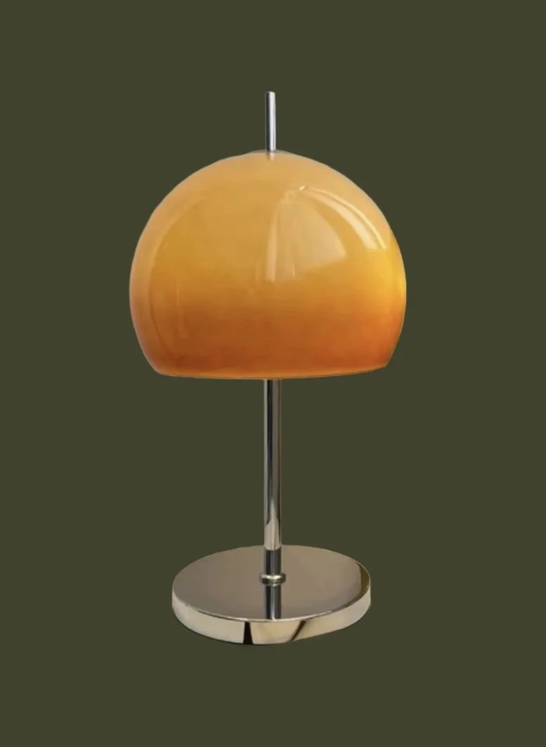 COMING SOON: 'Orlo' Orange Glass & Chrome Table Lamp