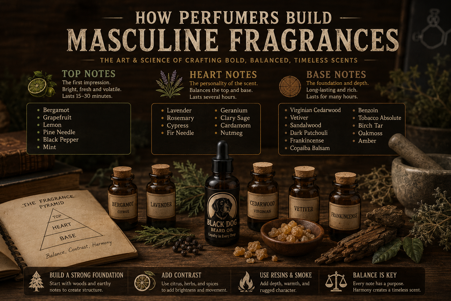 How Perfumers Build Masculine Fragrances: A Topic On How Masctulinity Is Built Through Balance, Not Strength.