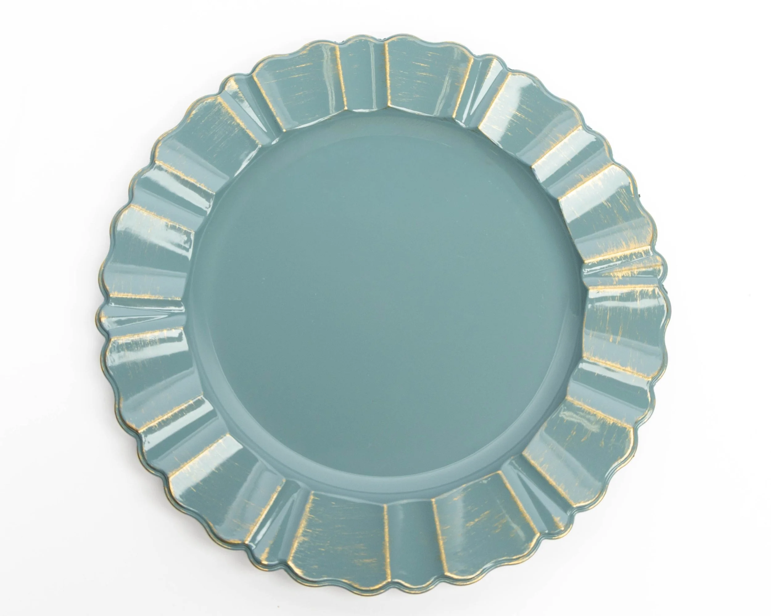 Blue Scalloped $2.00