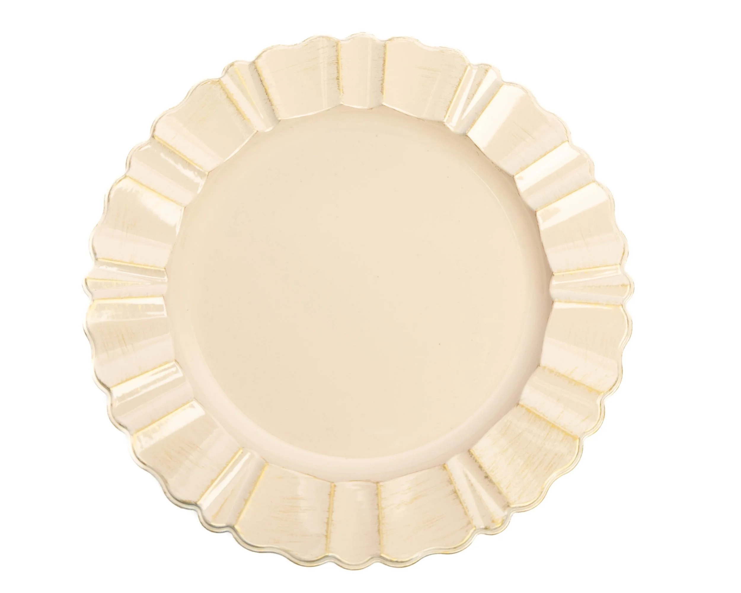 Cream Scalloped $2.00