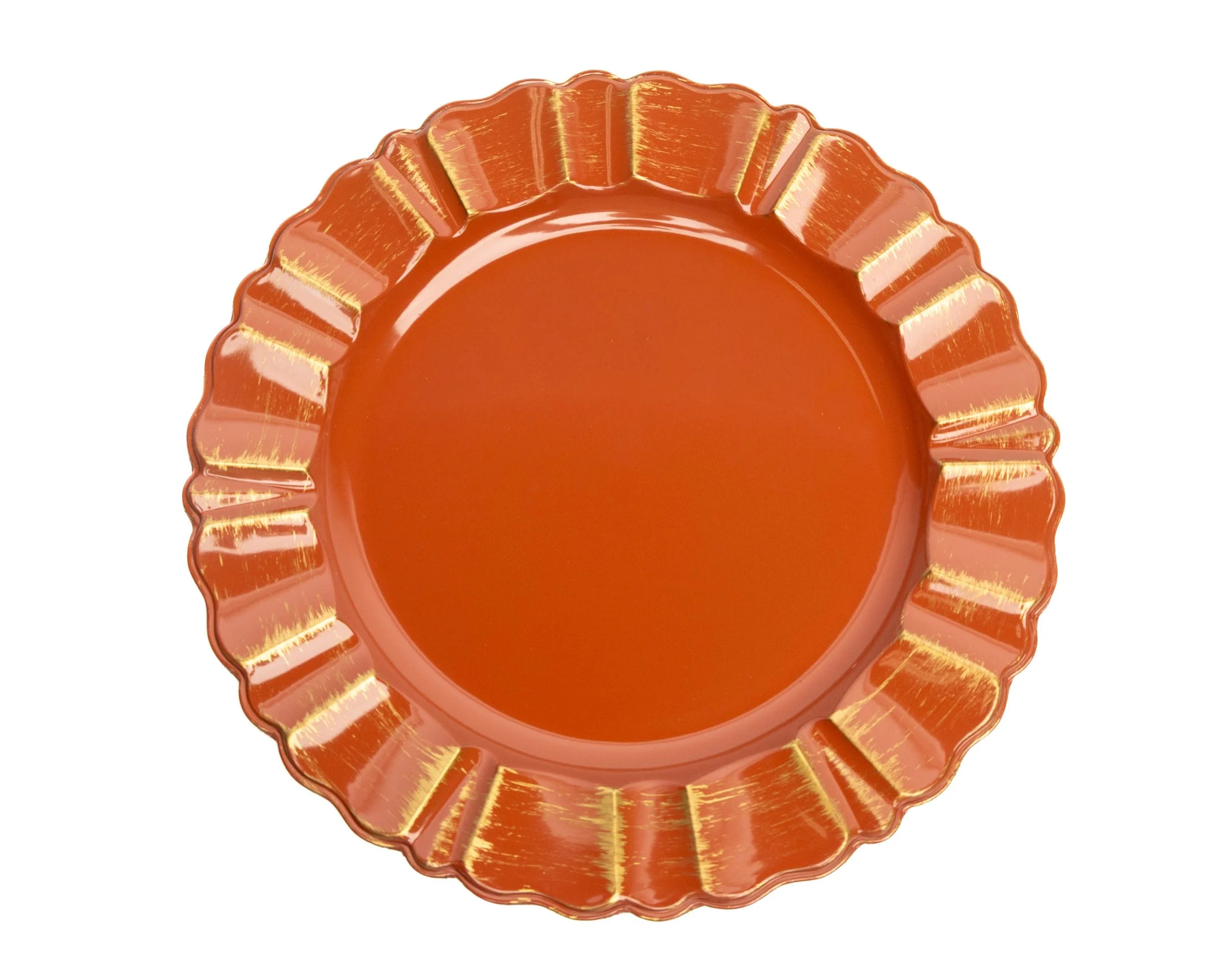 Deep Orange Scalloped $2.00