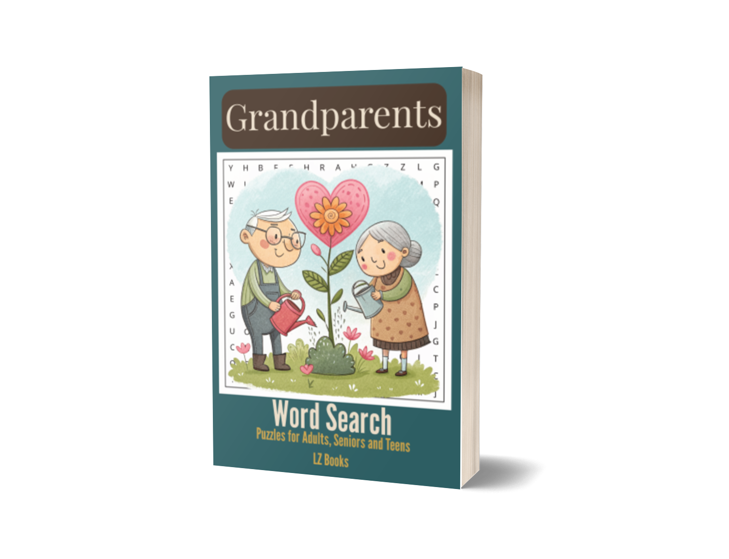 Grandparents Word Search Book Cover — LZ Books