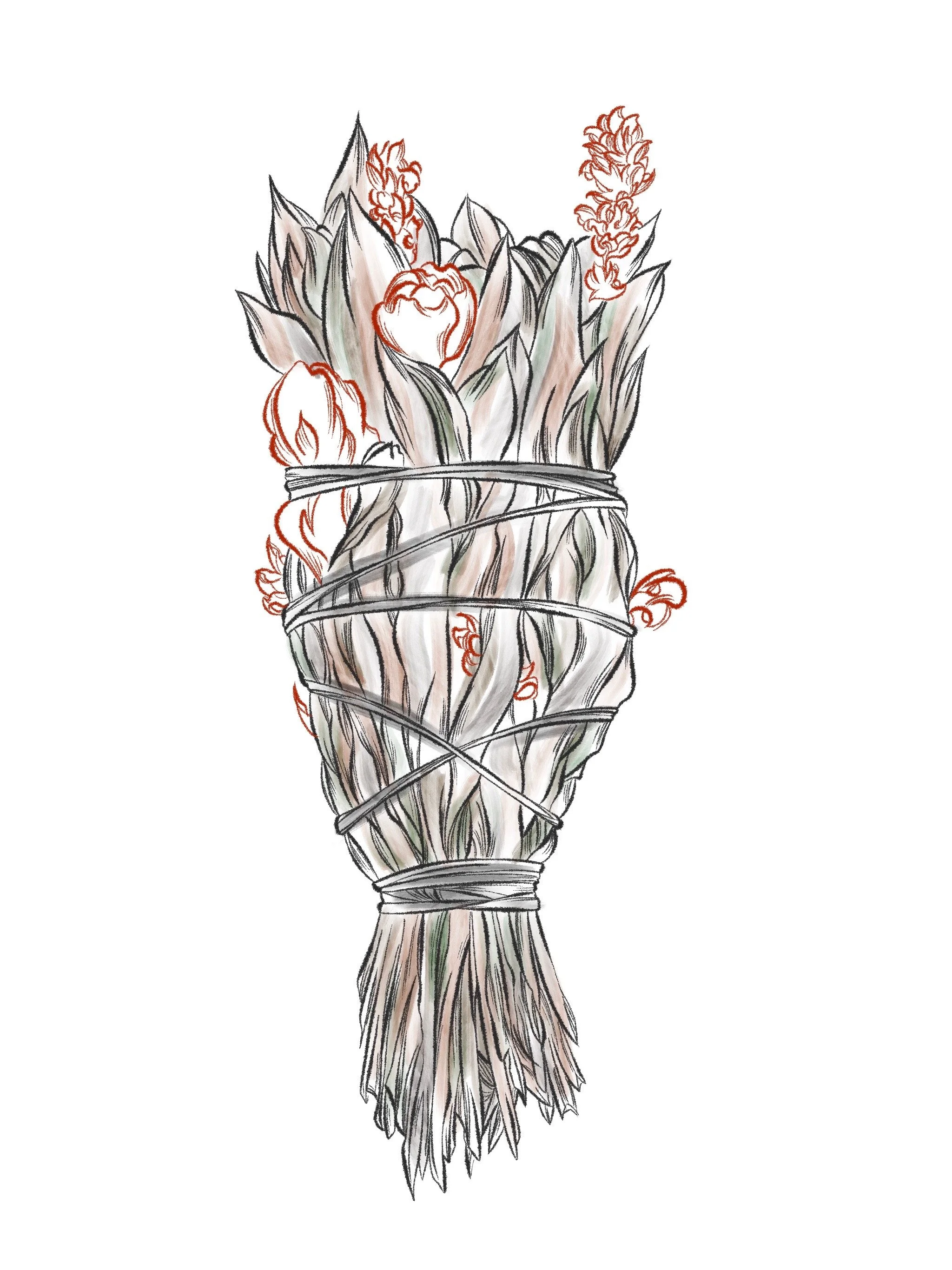 Geometric drawing of an outline square with sections divided by vertical, horizontal, and diagonal lines.