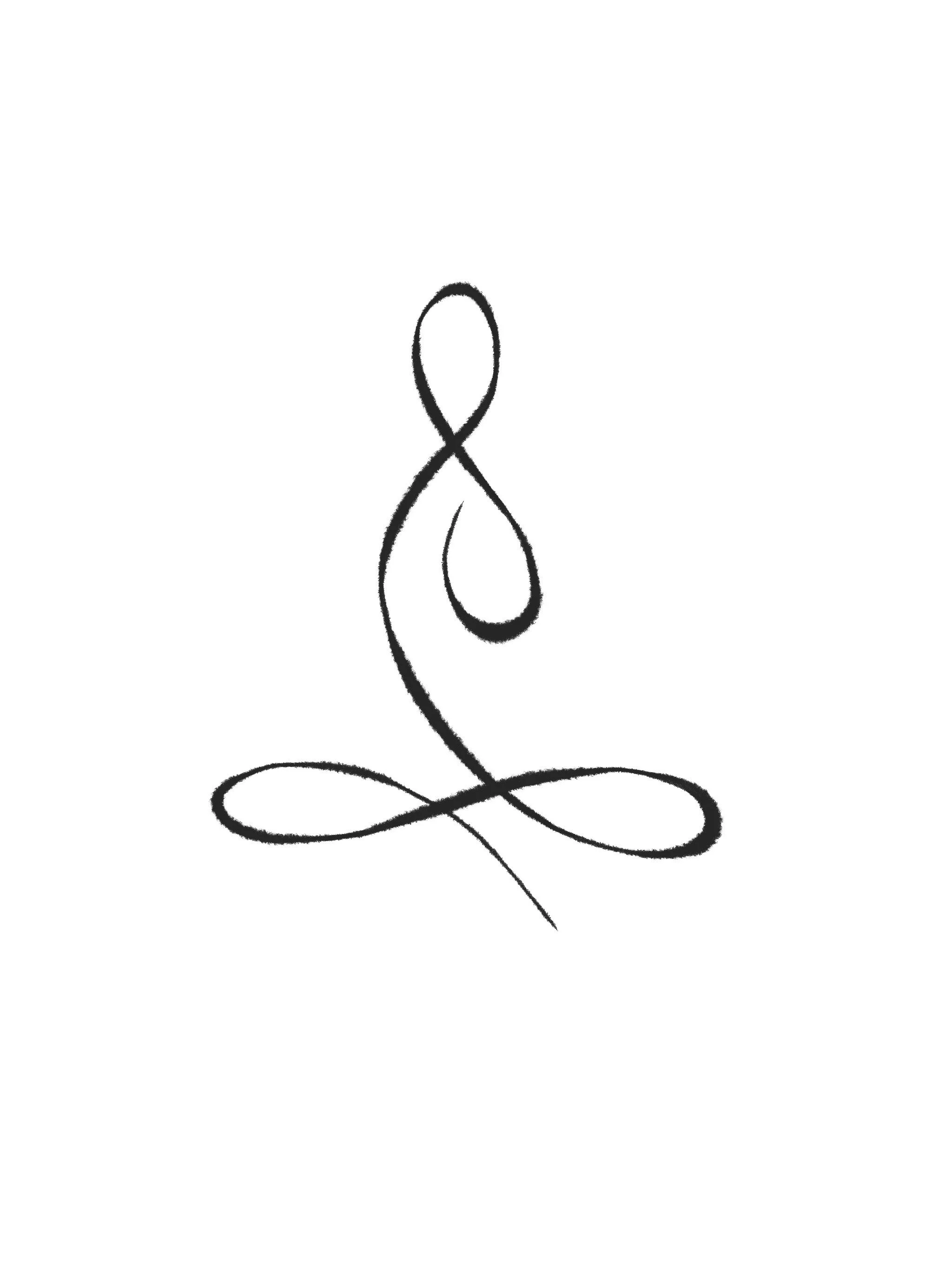 Geometric drawing of an outline square with sections divided by vertical, horizontal, and diagonal lines.