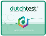 DutchTest product packaging with logo and green background.