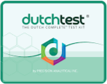 DutchTest at-home health testing kit packaging with logo and branding