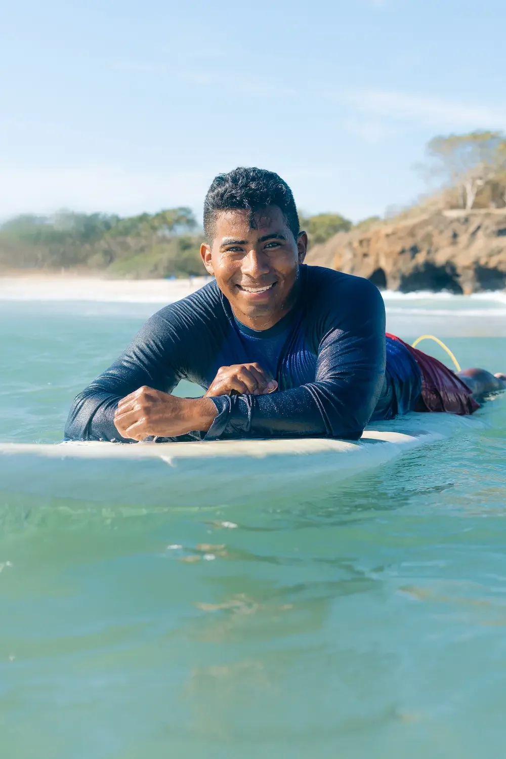 surf student riding wave Sayulita Mexico — Marea Surf School.webp