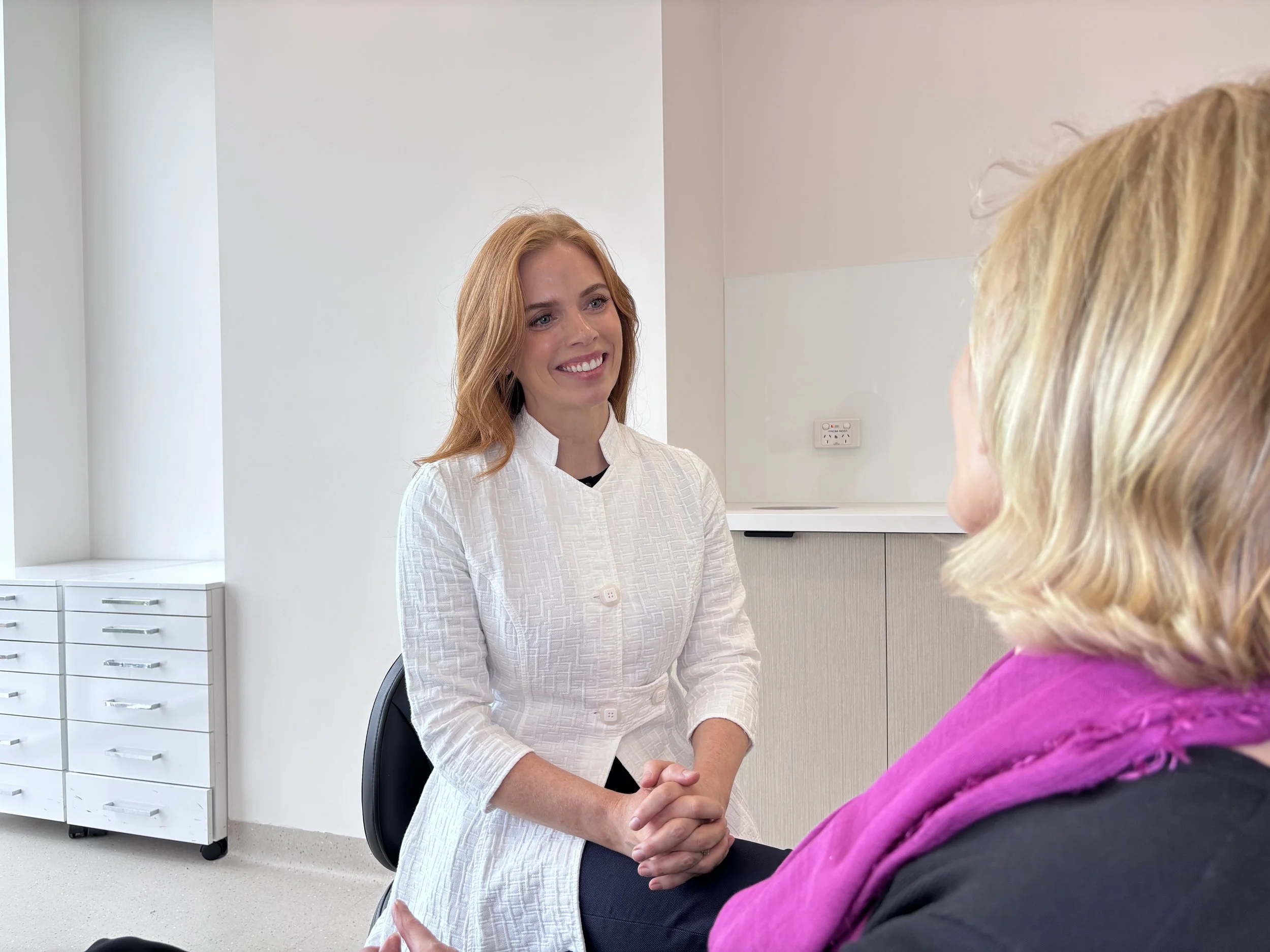 Consultation at The Bonding Studio with patient and clinician discussing treatment