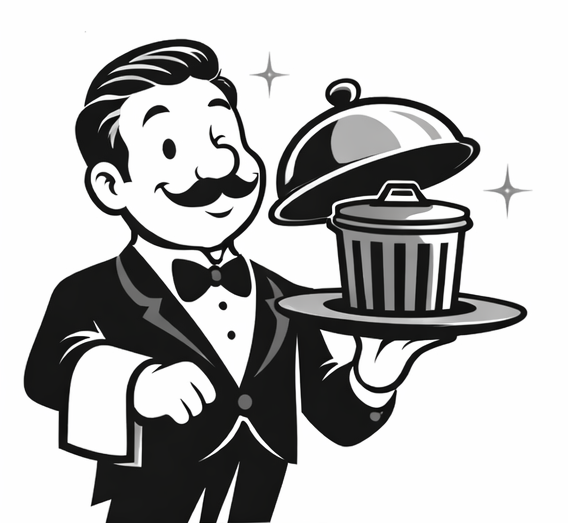 Trash Butlers LLC logo for their garbage bin valet service in Denver, CO.