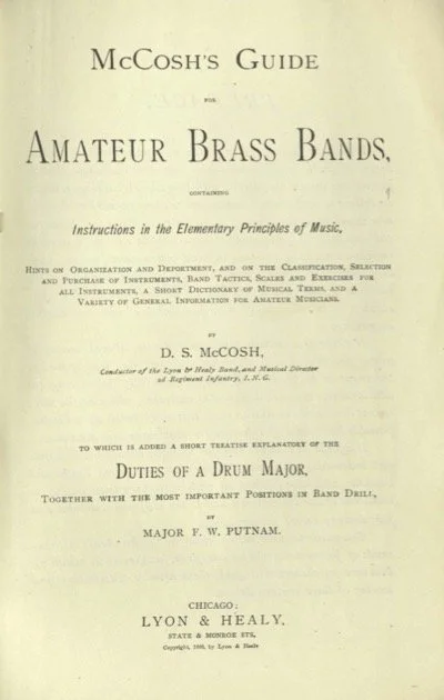 Title page of McCosh's Guide for Amateur Brass Bands, by Lyon & Healy, Chicago, 1906.