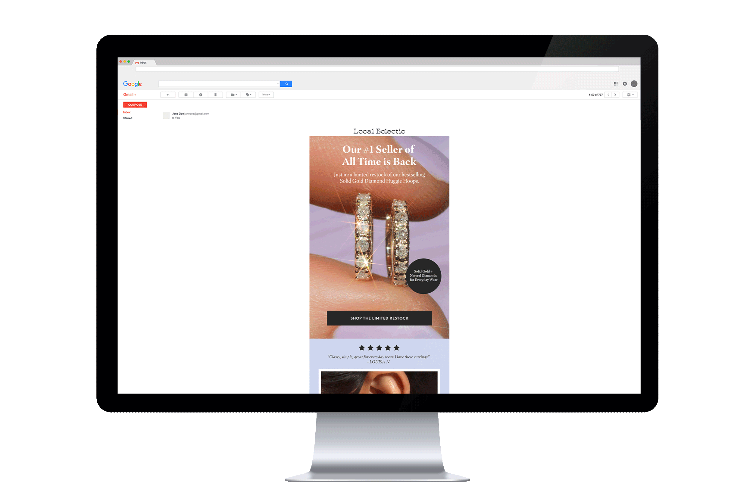 Local Eclectic – "Huggie Hoops" Email