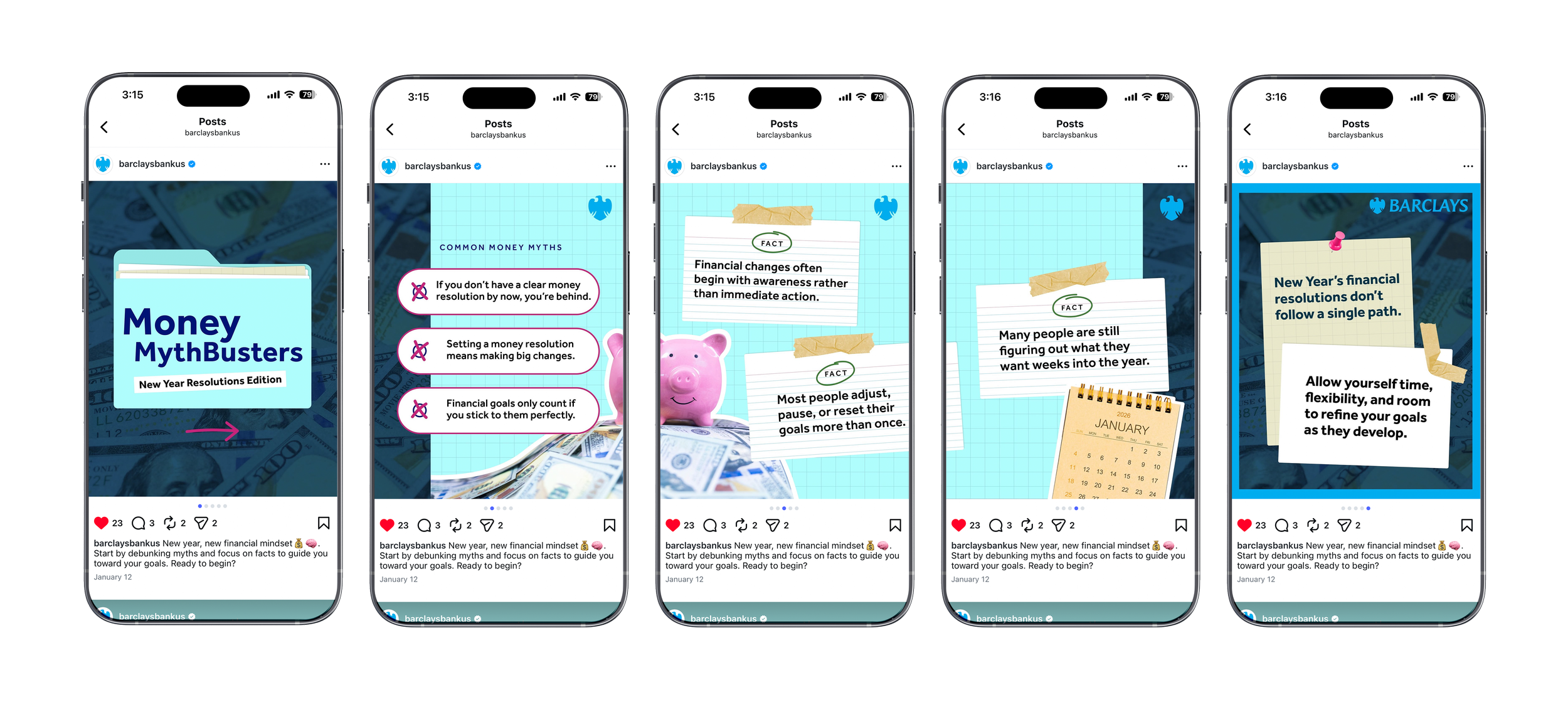 Barclays Bank US  —  "Money Mythbusters"
Instagram Post