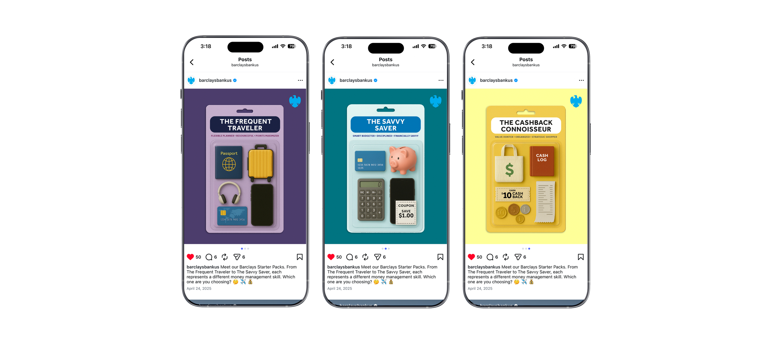 Barclays Bank US  —  "Barclays Starter Packs"
Instagram Post