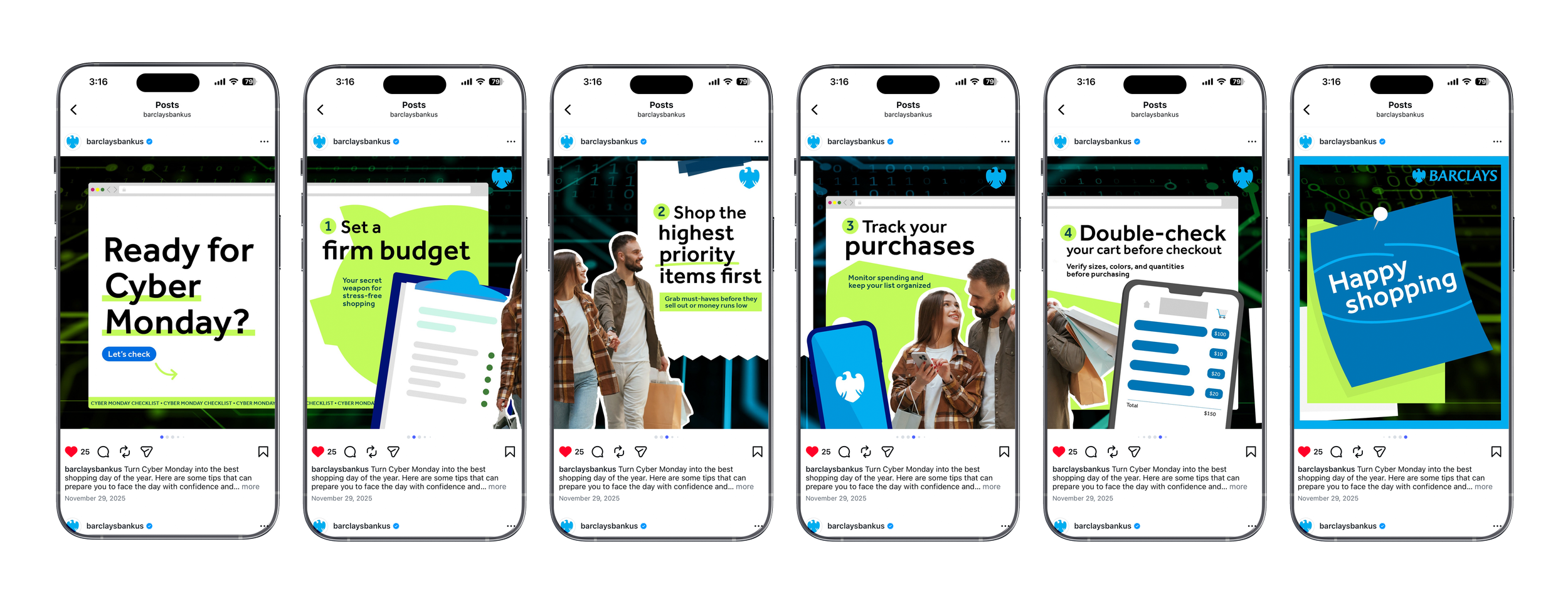 Barclays Bank US  —  "Cyber Monday"
Instagram Post