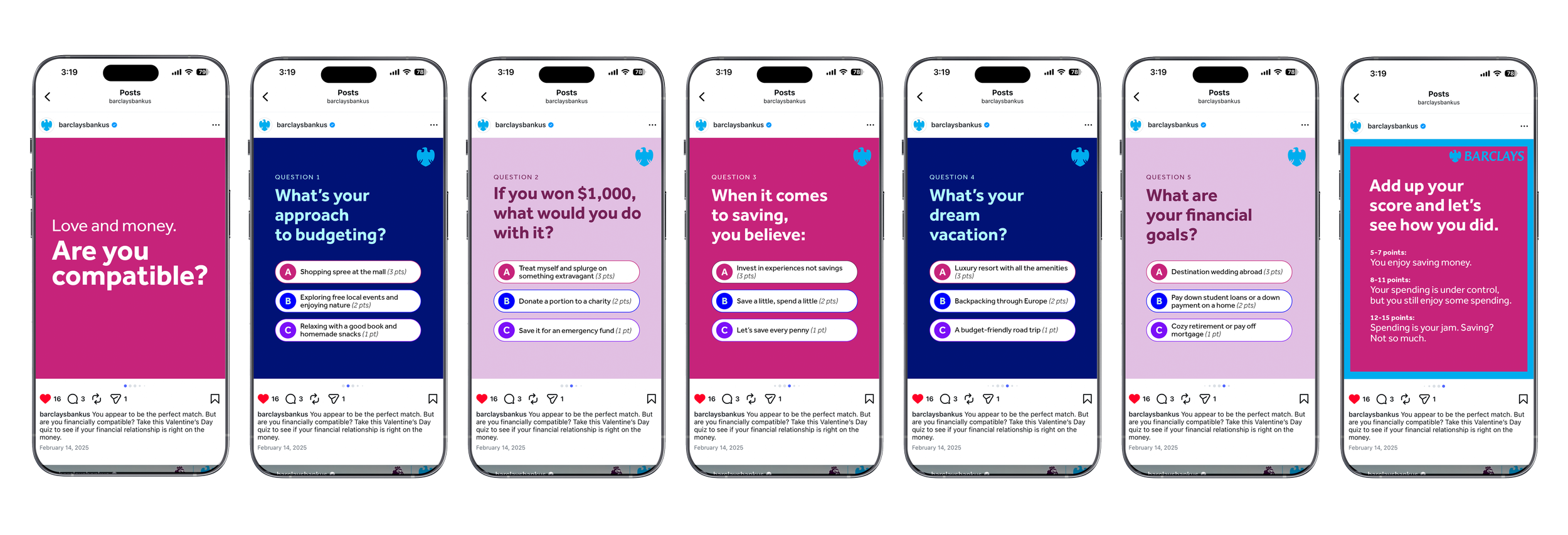 Barclays Bank US  —  "Valentine's Day 2025"
Instagram Post