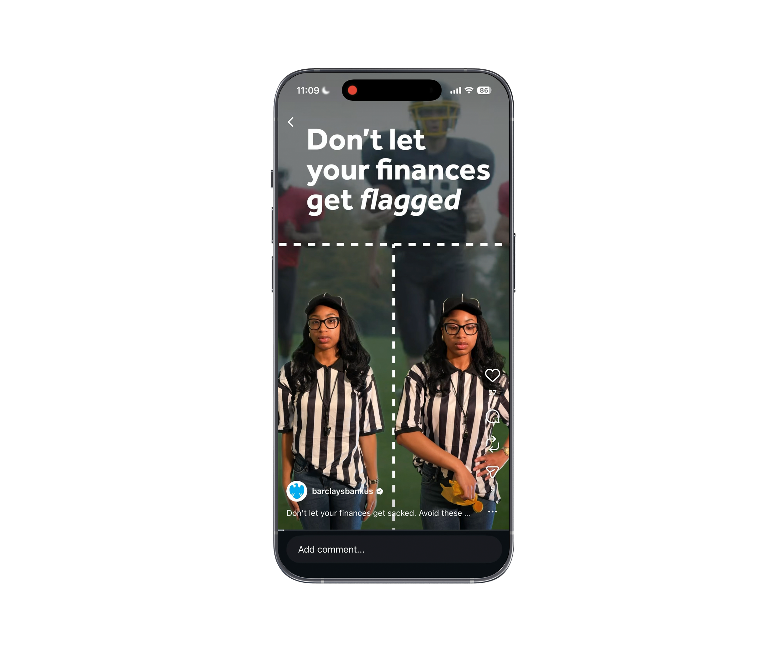 Barclays Bank US — "Financial Flags" Instagram Post