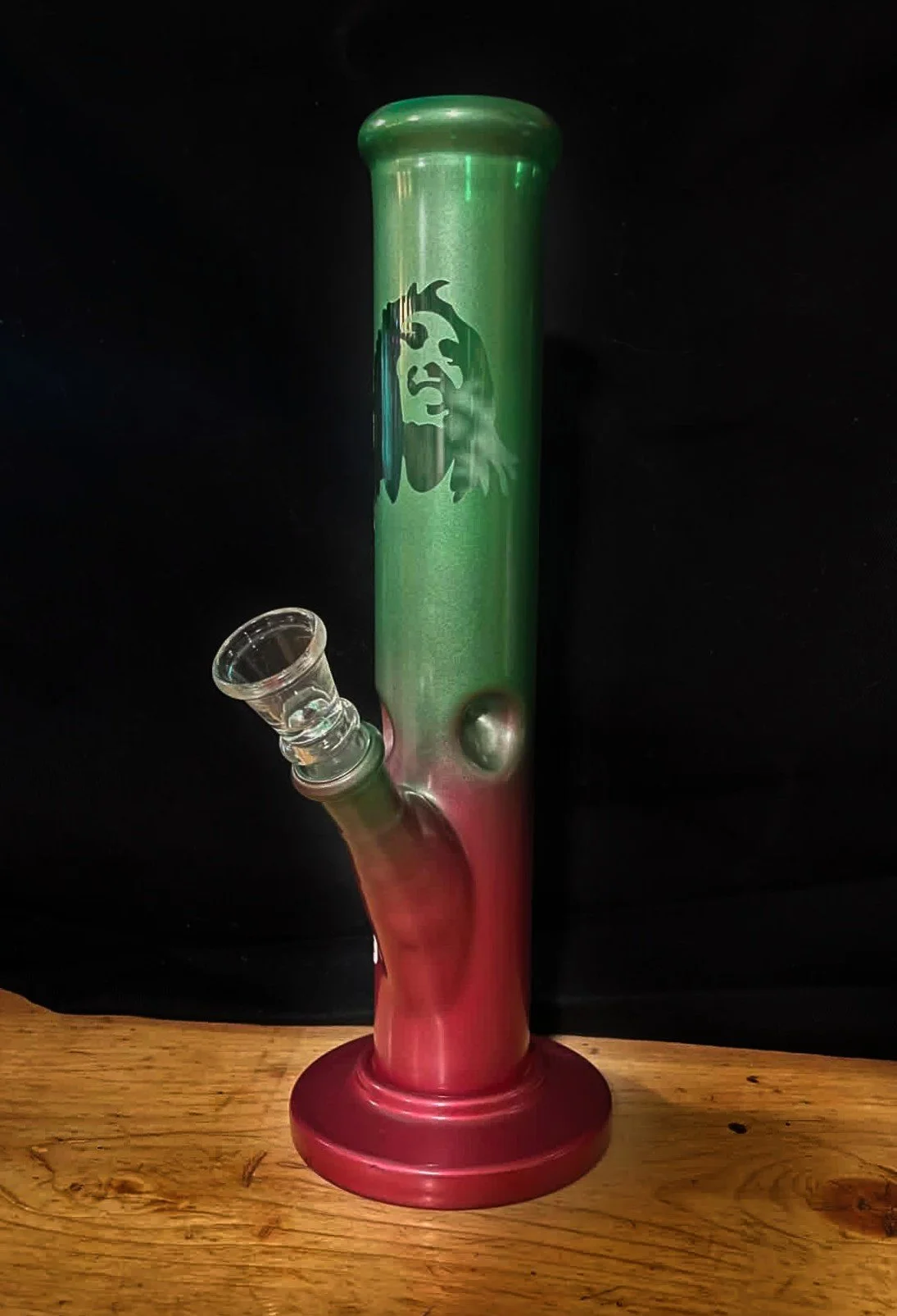 jammin twin tone glass 12in. green red.jpg