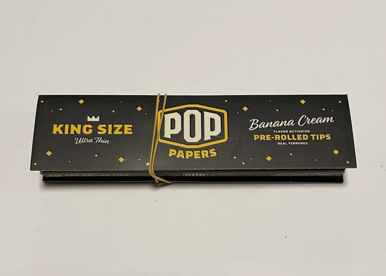 POP Papers + Pre-Rolled Tips – Banana Cream (King Size)