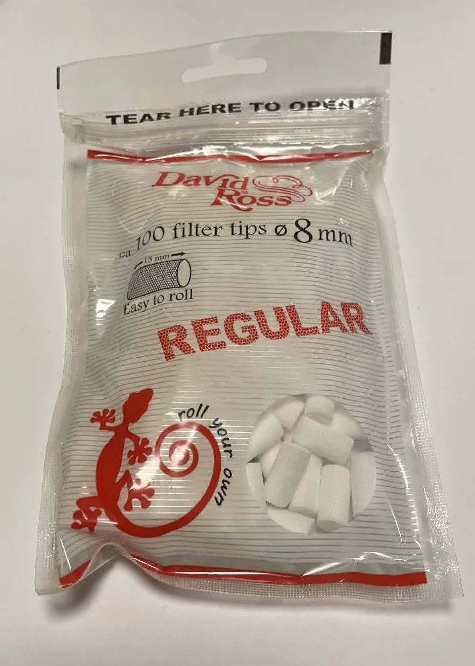 David Ross Filter Tips (100 Pack, 8mm)