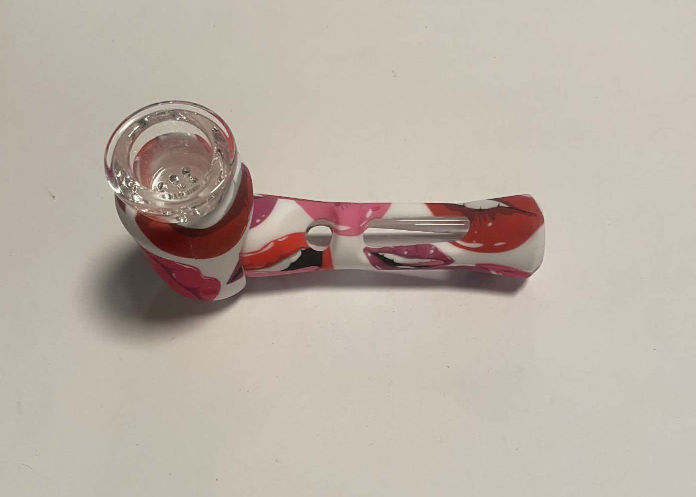 Silicone Glass Bowl Pipe (Lips Design)