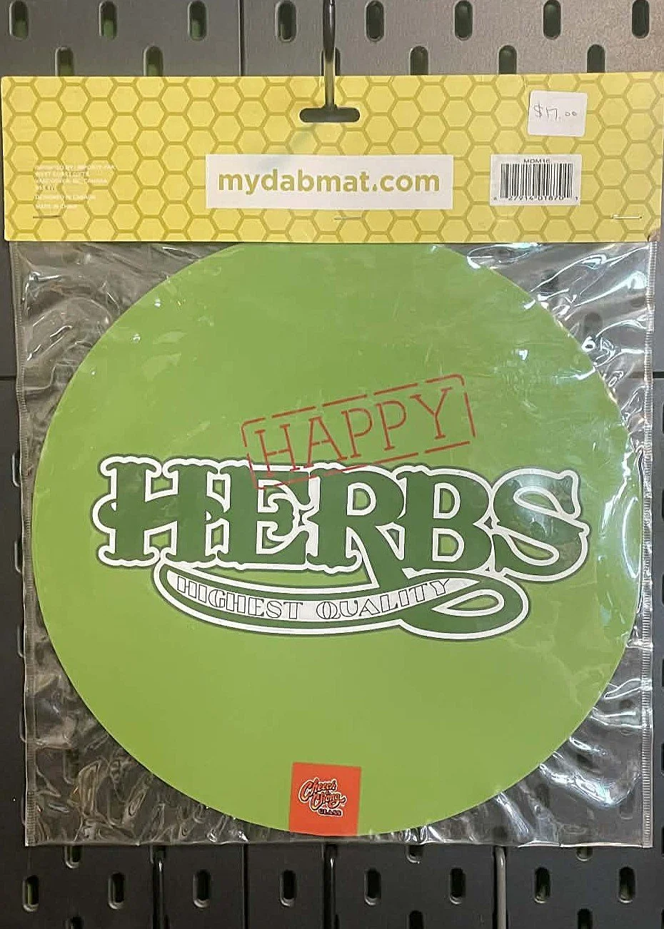 “Happy Herbs” Round Dab Mat