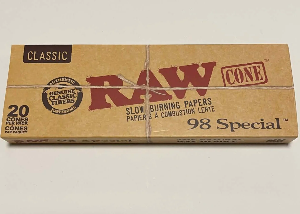 RAW Pre-Rolled Cones – 98 Special (20 Pack)