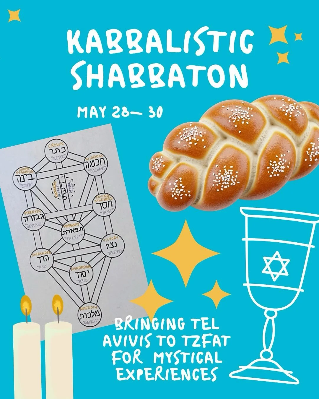 Want a break from the city? Want to experience light, clarity, and revelation through multidisciplinary Kabbalistic/ mystical experiences? Want to meet other spiritual girlies while experiencing the magic of Shabbat on a whole new level of consciousn