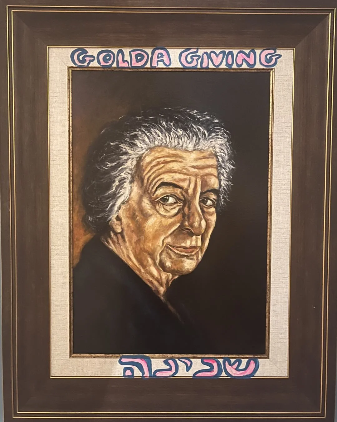 This art piece lives proudly on display at our prophecy school as a testament to what the &ldquo;feminine rising&rdquo; can look like. Golda embodies Shechina energy&hellip;so can we.

Painted by Holocaust survivor, Nicky Imber, like all the art in t