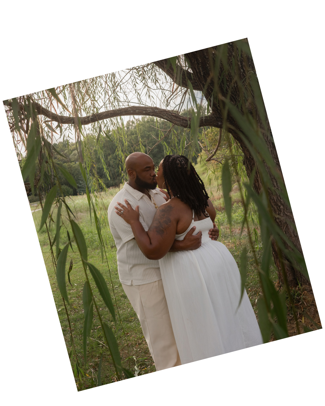 Black couple anniversary shoot at the North Carolina Museum of Art in Raleigh North Carolina by Raleigh Photographer Rin House Studio