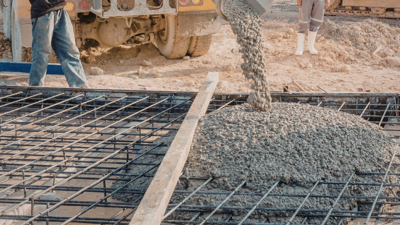 Monolithic concrete slab pour by Concrete Concepts & Exteriors showcasing professional construction of a durable, one-piece foundation designed for strength, stability, and long-lasting structural support