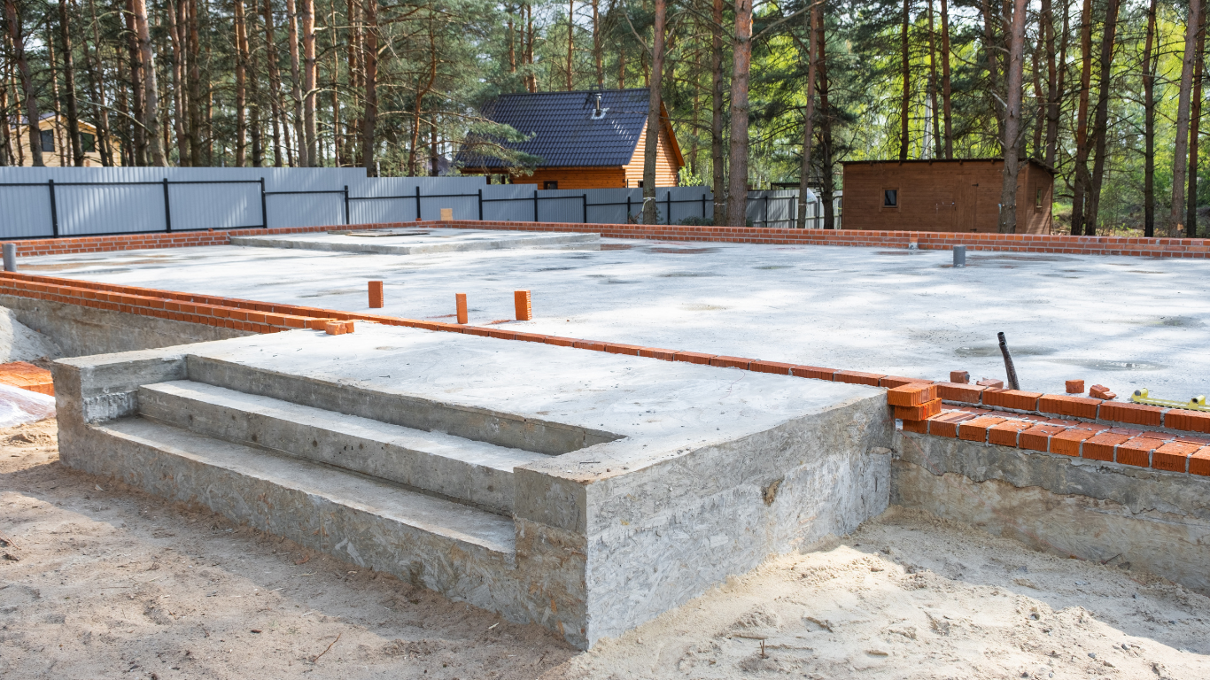 Concrete slab installation by Concrete Concepts & Exteriors serving as a strong, level foundation base for a home or garage, built with durable, professional craftsmanship for long-lasting structural support