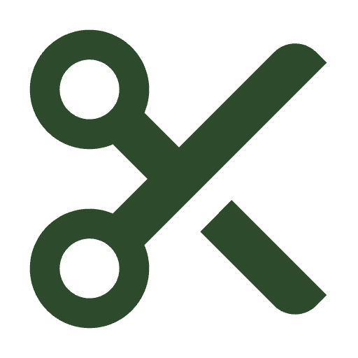 Icon of a pair of scissors.
