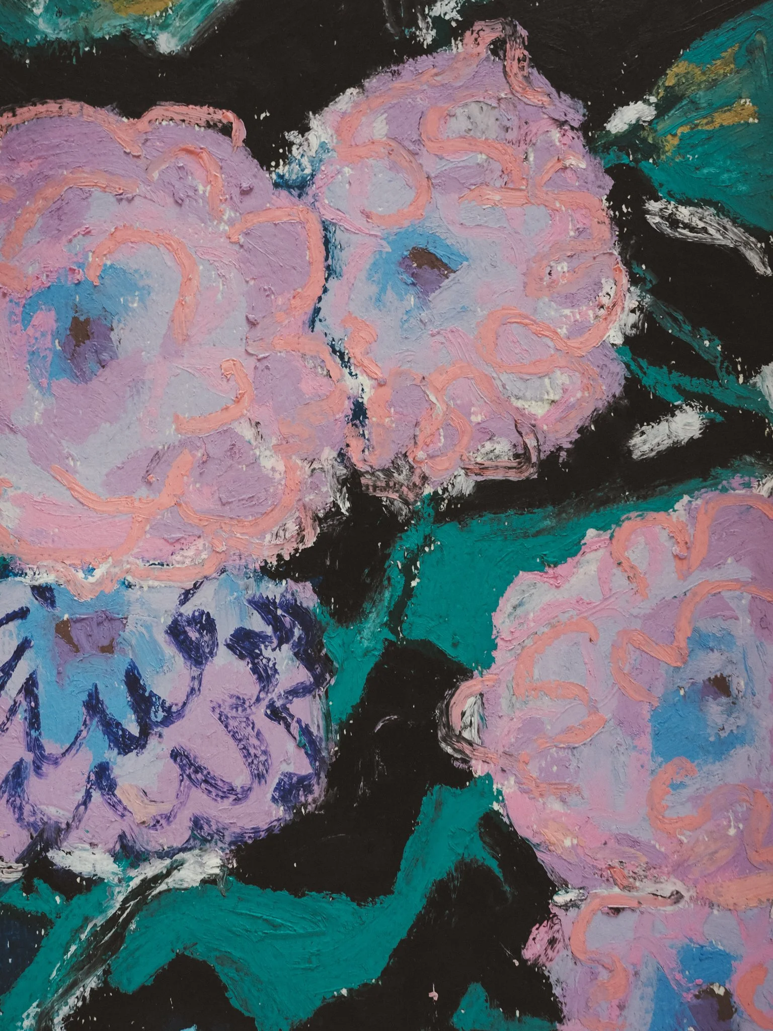 Pastel drawing of flowers