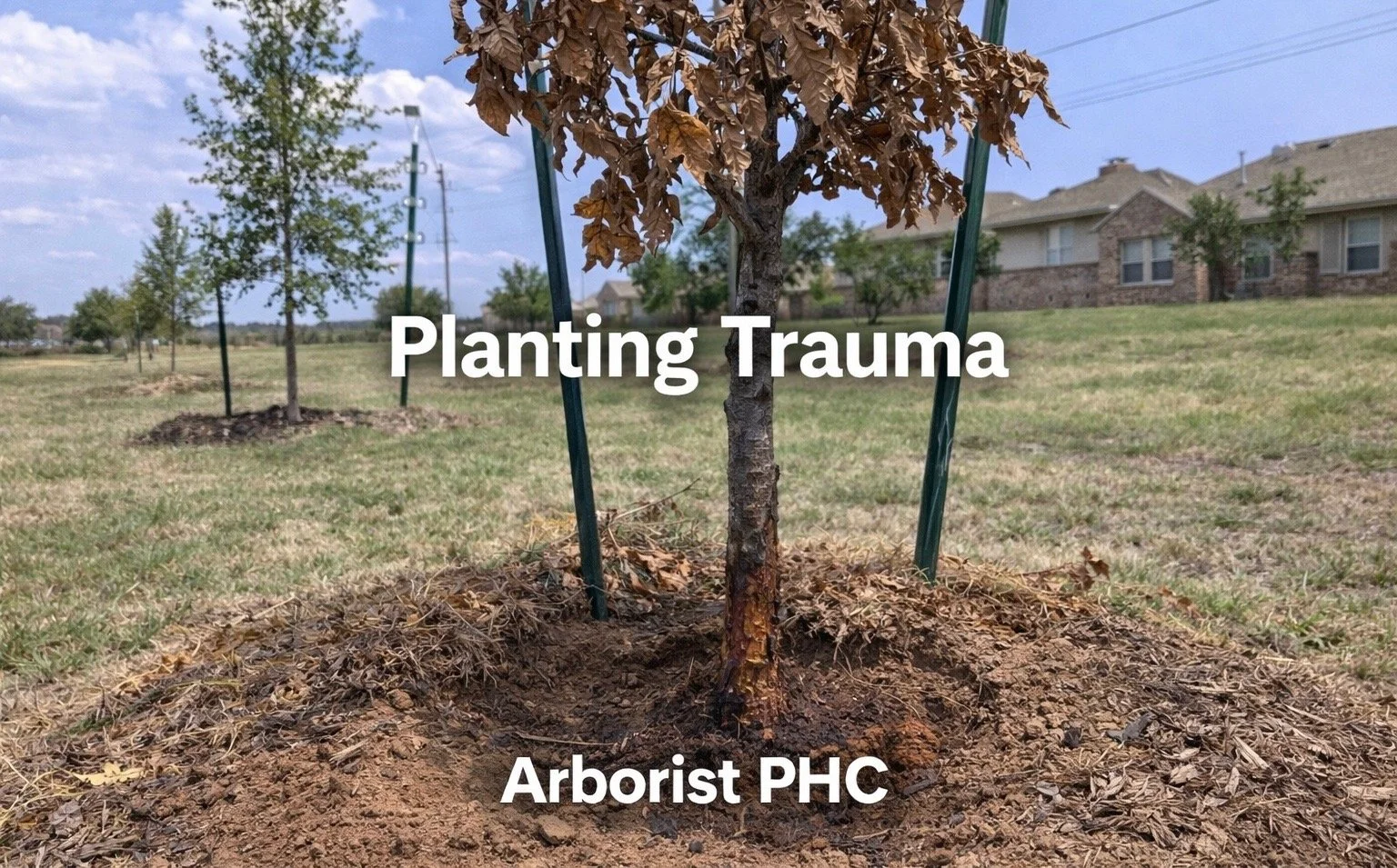 Planting Trauma on Newly Planted Trees in Fort Worth, Texas
