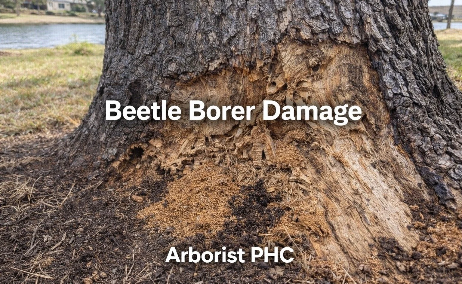 Beetle Borer Damage (Pest Pressure) on Basal Area of Trees in Granbury, Texas