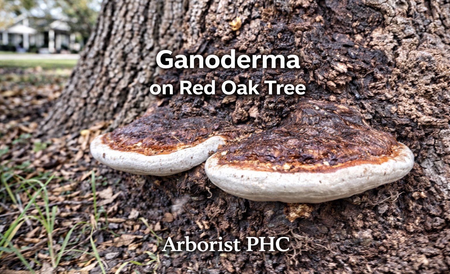 Ganoderma on Red Oak Trees in Granbury, TX