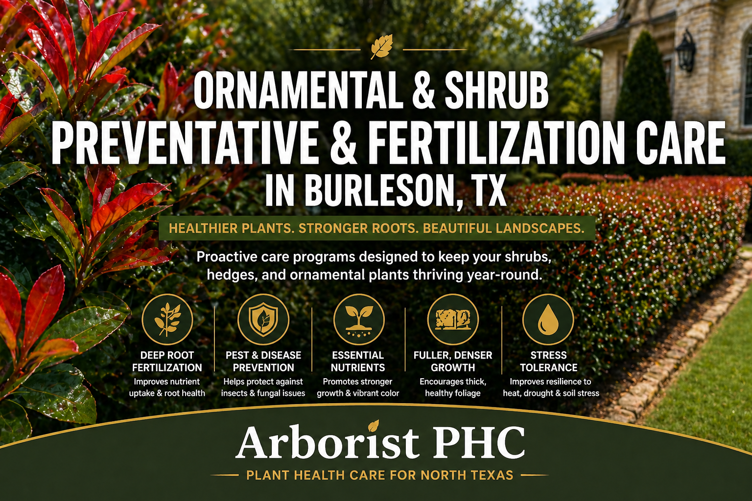 Ornamental &amp; Shrub Preventative and Fertilization Care in Burleson TX