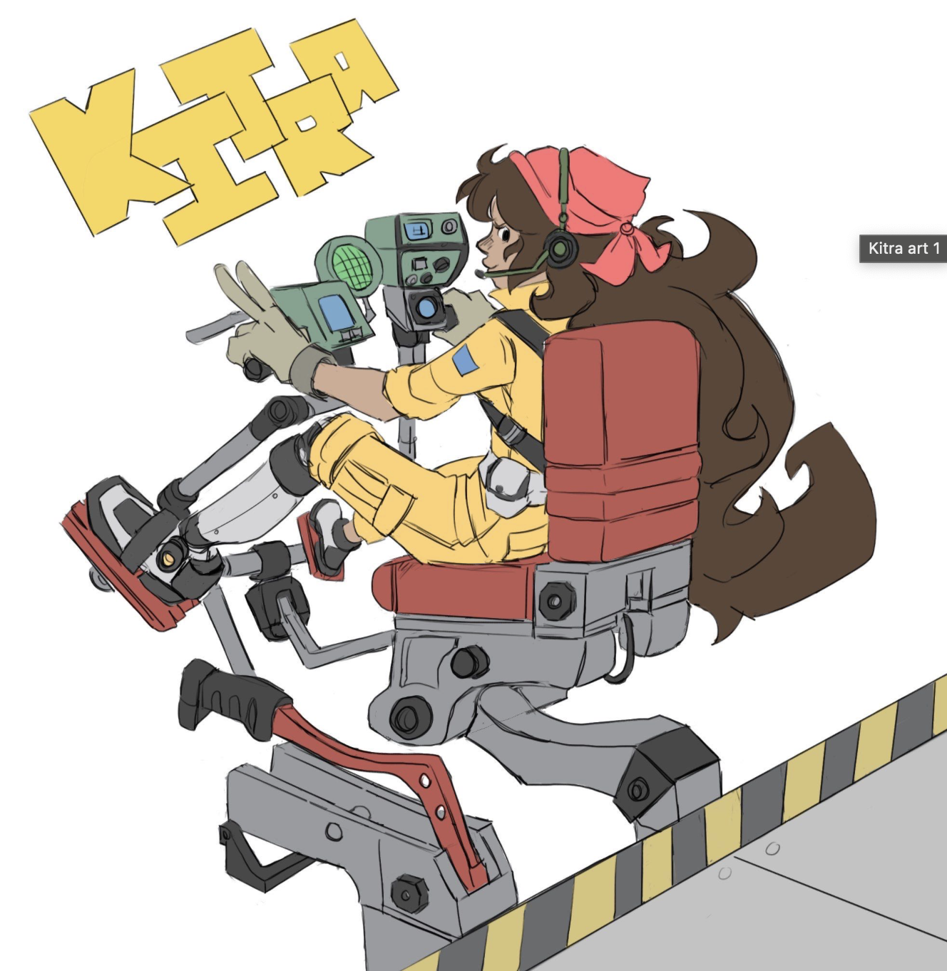 Concept of Kitra in the cockpit of the "Rusty Dingo". 