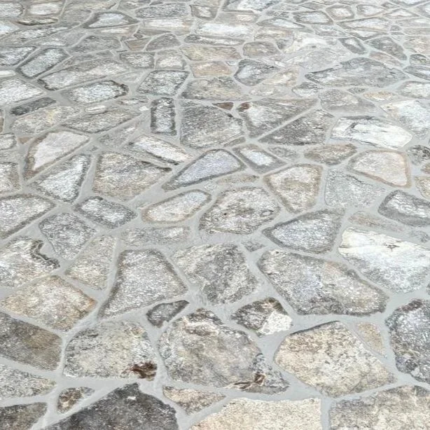 Close-up of a Bluestone Crazy Paving pavement in Melbourne