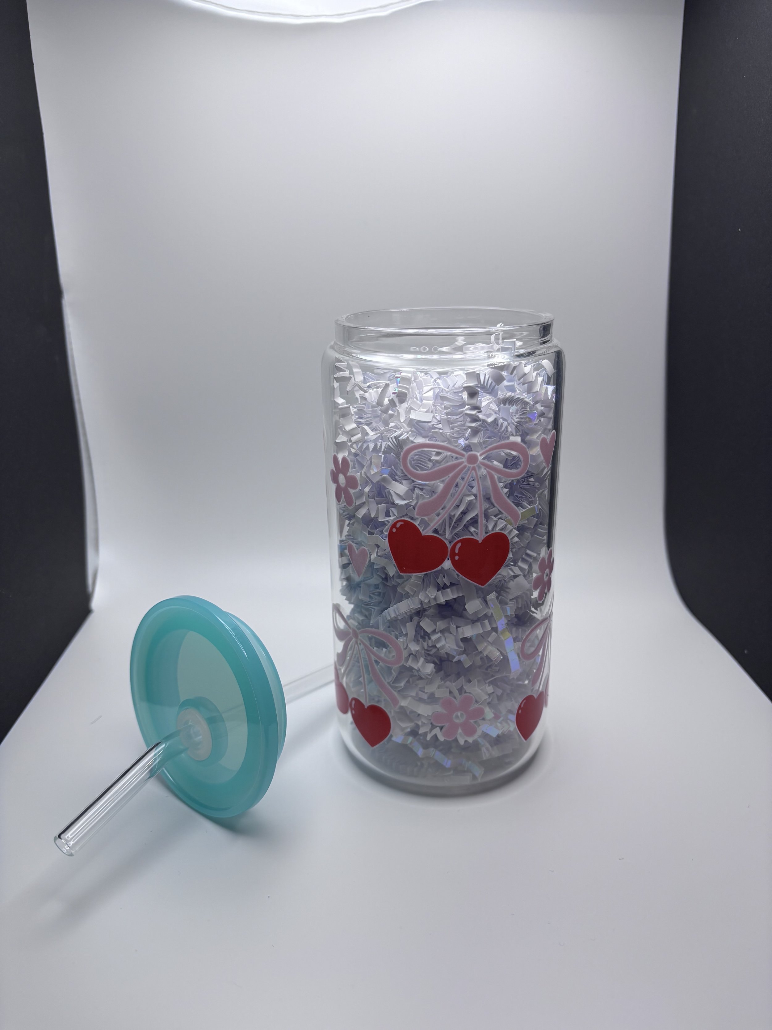 Bows & Cherries Glass